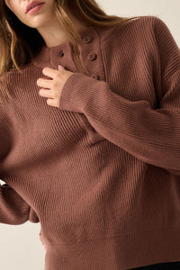 Hot Cocoa Button Sweater