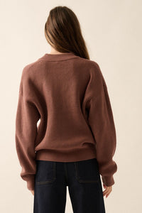 Hot Cocoa Button Sweater