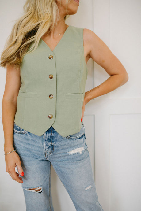 Sage Blazer Vest