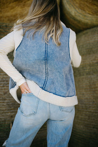 Sherpa Denim Vest