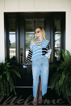 Load image into Gallery viewer, Skye Striped Half Zip Sweater