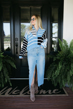 Load image into Gallery viewer, Skye Striped Half Zip Sweater