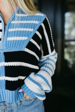 Load image into Gallery viewer, Skye Striped Half Zip Sweater