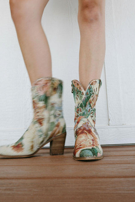 Maxine Floral Bootie