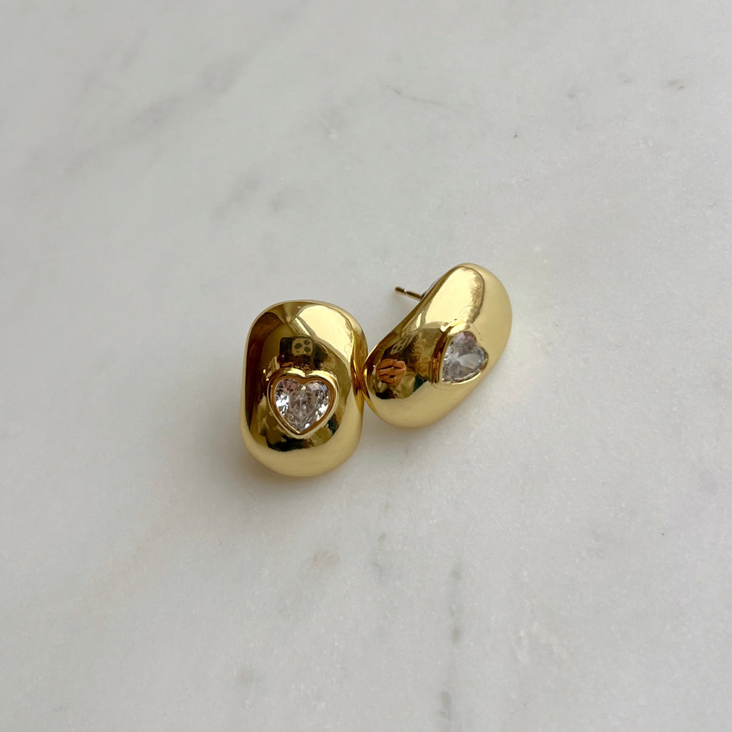 Meant to Be Heart Studs