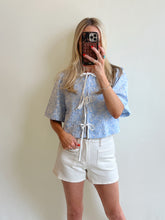 Load image into Gallery viewer, Anastasia Embroidered Tie Top