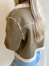 Load image into Gallery viewer, Suede and Sherpa Reversible Jacket