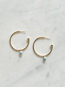 Evie Turquoise Hoops