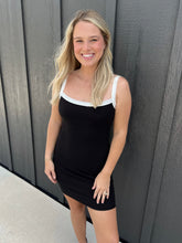 Load image into Gallery viewer, Midnight Ribbed Mini Dress