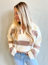 Load image into Gallery viewer, Greyson Collared Stripe Sweater