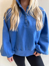 Load image into Gallery viewer, Piper Button Pullover - Cobalt