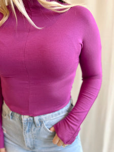 Orchid Mock Neck Top