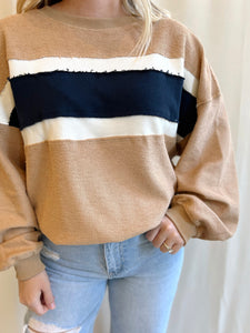 Neutral Stripe Sweatshirt